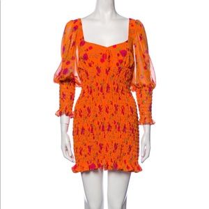 For Love & Lemons Printed Mini Dress